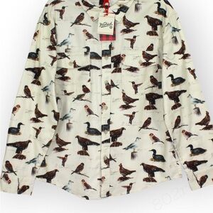Woolrich Bird Print Men's Shirt M NWT